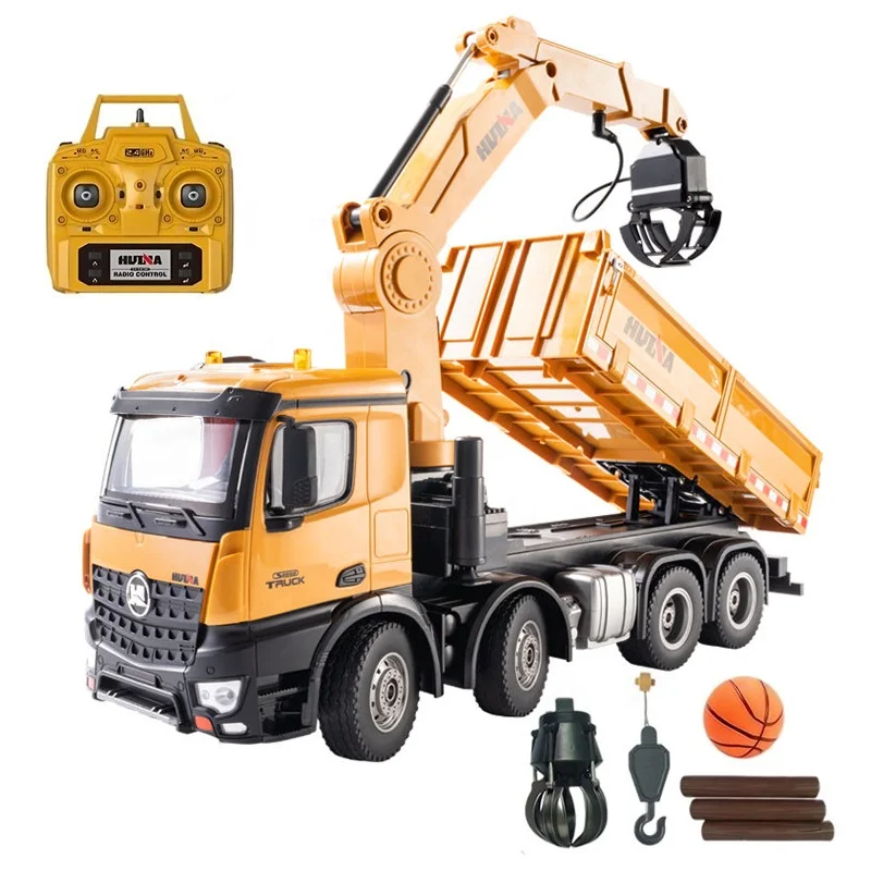 HUINA 1538 1:14 Alloy RC Dump Truck with Timber Grab - Electric
