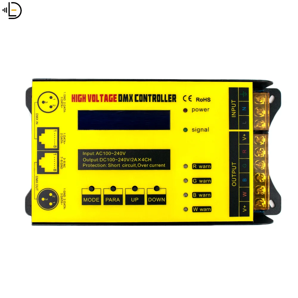 Dmx300c High Voltage Lcd Display Dmx Controller With Short Circuit