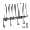 8 Large Heavy-Duty Hooks Baseball/Boxing Glove Rack-Coat&Hat Rack