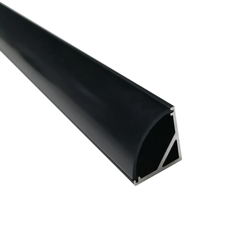 Black anodized 1616 corner led profile extrusion for led strip 1m 2m 3m