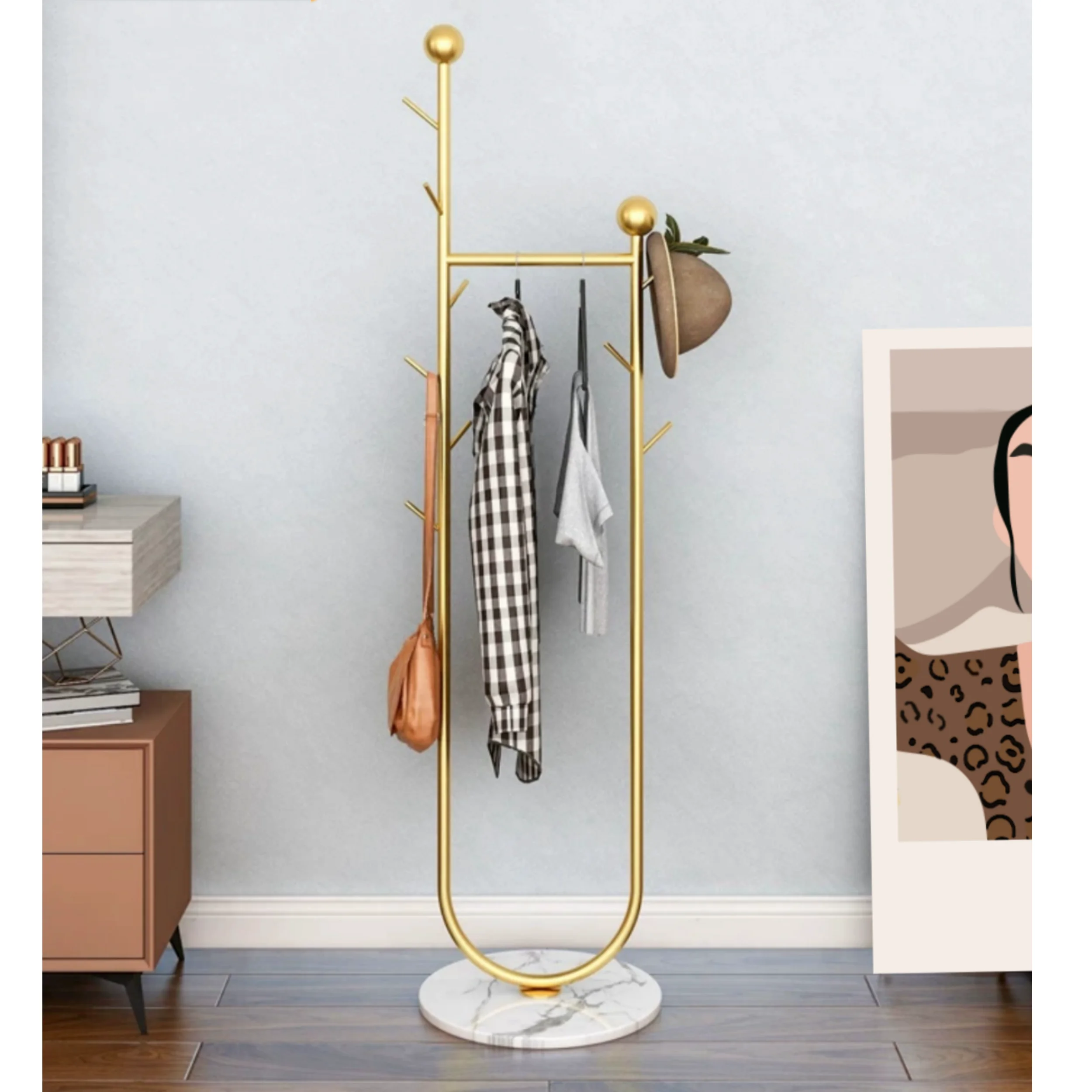 Clothing Store Floor Hanger Bedroom Net Red Coat Rack Household Simple