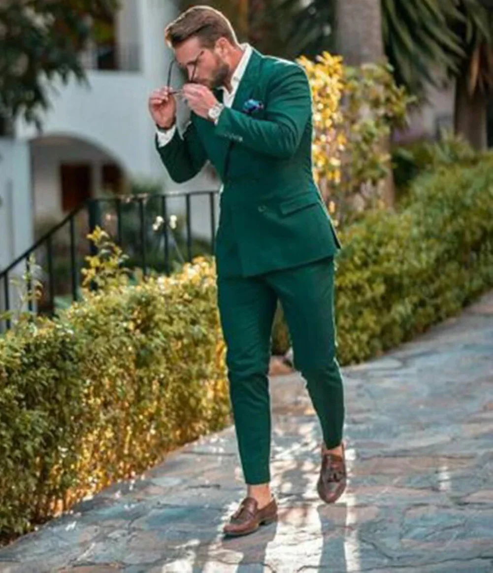 2024 Slim Fit Business Suits Men Summer Clothing 2 Pieces Classic Men's Suit Men's Wedding Bridesman Dress Set