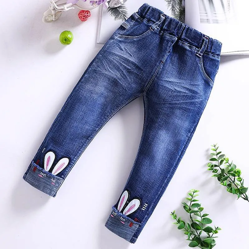 Hot Sale Fall Girls Pants Fashion Elastic Jeans Girls Trousers - Buy ...