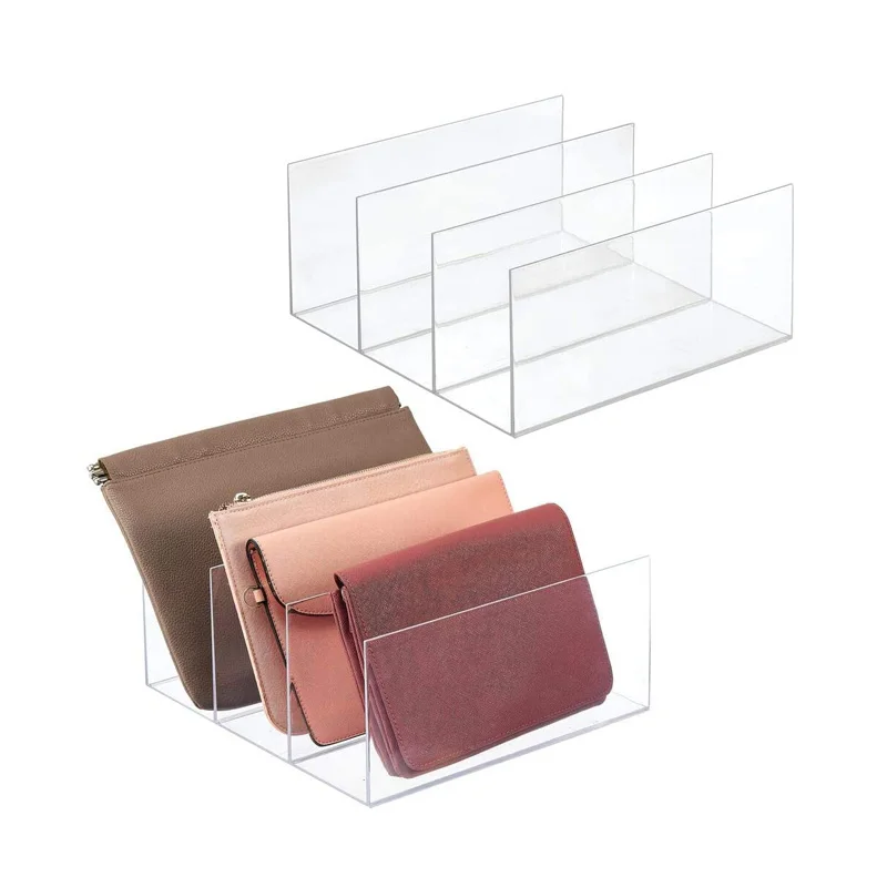 Clear Acrylic Wallet Organizer Custom Acrylic Clutch Display