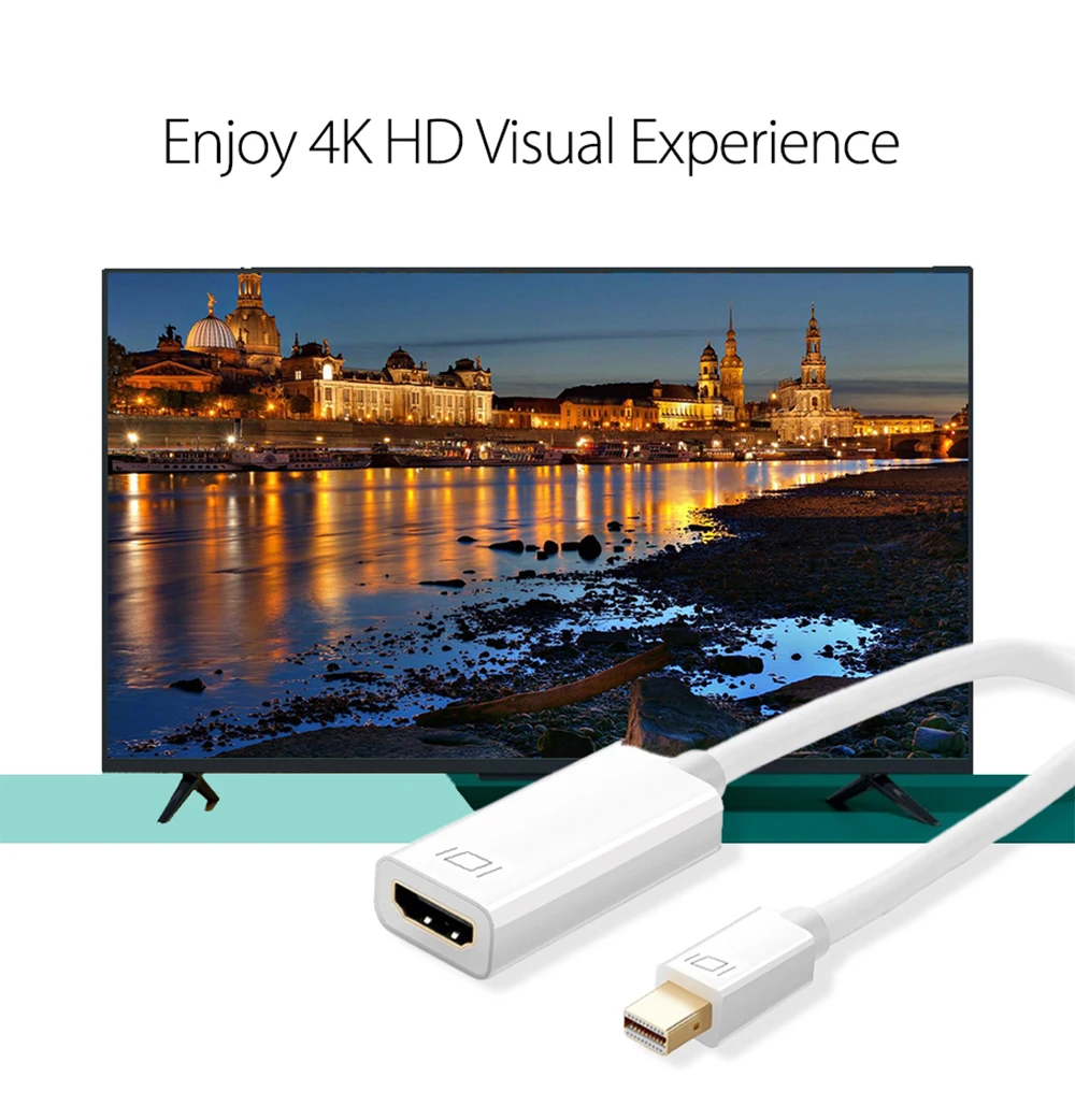 high quality mini dp to hd-mi adapter cable for 4k audio/vedio output - ANKUX.COM