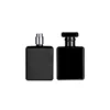 50ml refillable oriental vintage unique cheap rectangle oriental vintage glass black square perfume bottle for sale