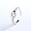 Gold Plated 925 Sterling Silver Analog Diamond Ring Women's Eternity Ring