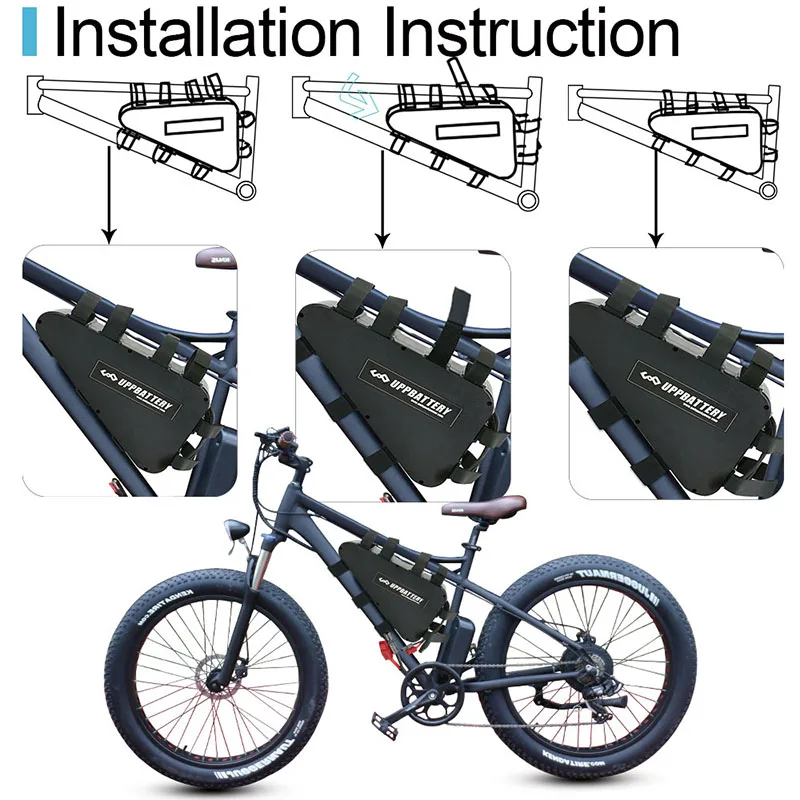 Triangle Batteries 48 Volt Frame Electric Mountain Bicycle Lithium Ion
