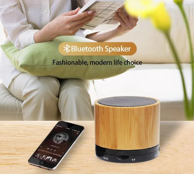 Hot Sale Wireless Portable mini Bamboo Wooden Bluetooth Speaker
