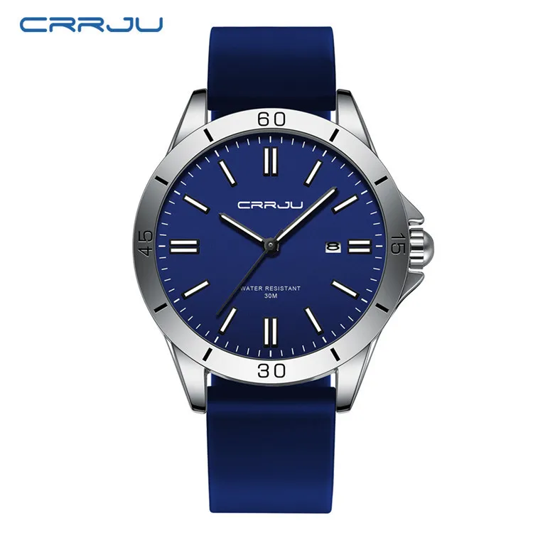 Crrju New 5025 Men's & Ladies' Waterproof Watch with Stainless Steel Band Casual Business Luxury Dial Waterproof Luxury Fashion