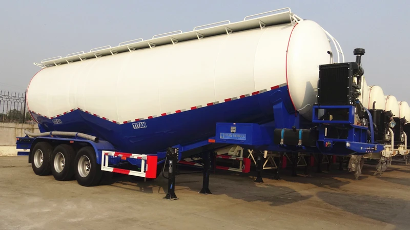 titan w shape 60cbm 散装水泥运输车罐车拖车出售