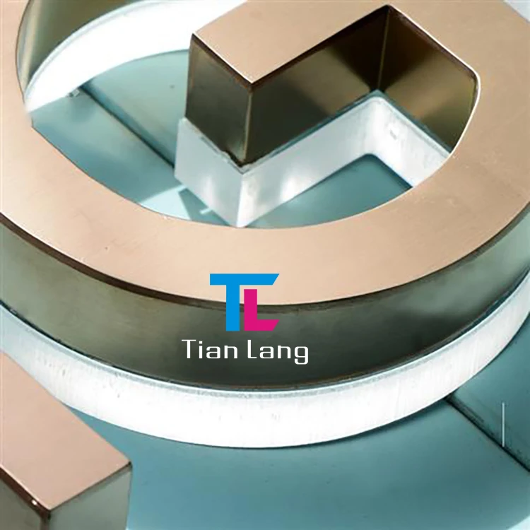 product sry sign stainless steel side punching leak engraving blank edge 3d led letters luminous word mini custom logo sign outdoor993-2