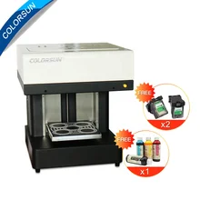 ColorSun 2019 atualiza&ccedil;&atilde;o Autom&aacute;tica 4 copos latte impressora para impressora de Cerveja caf&eacute; Cappuccino Bolo Macaron Hamb&uacute;rguer no cafe selfie