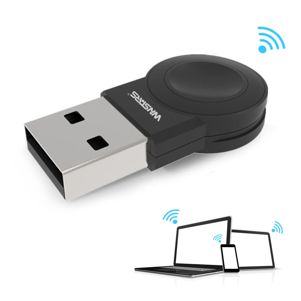 winstars 紧凑设计黑色 usb 2.0 150mbps wifi 适配器无线网卡 2.