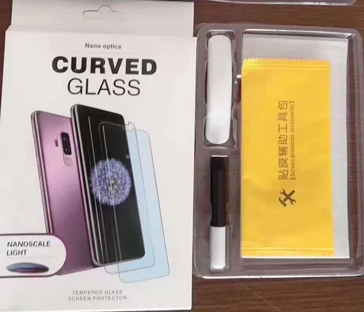 
for samsung s20 3D Curved cover UV liquid nano full glue tempered glass screen protector for samsung note 10 protective film 
