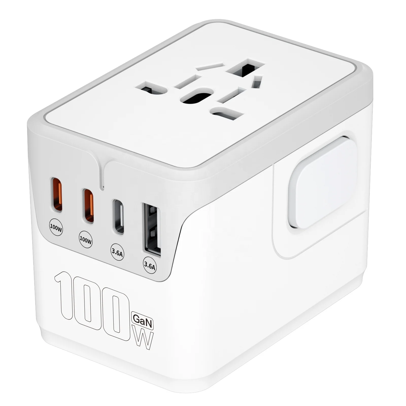 All In One Universal International Plug Adapter 5 Usb Ports World Travel Smart Electrical For