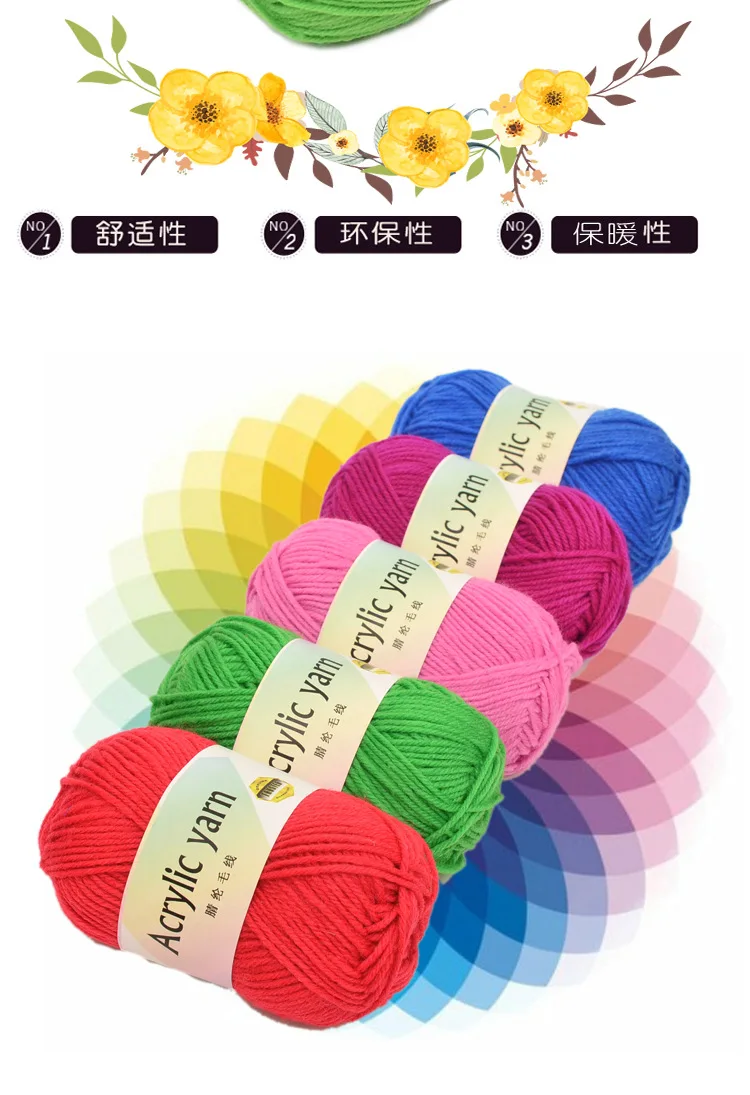 Menca Wholesale High Quality Acrylic Yarns For Hand Knitting Scarf Hat