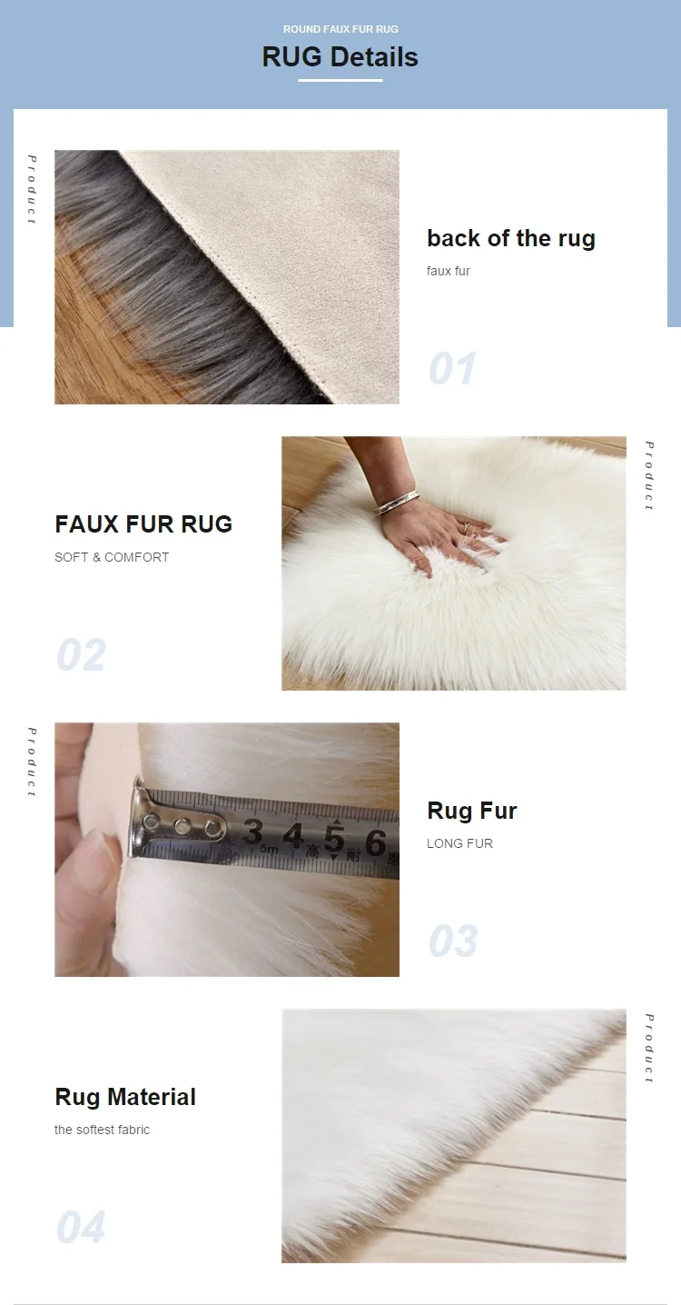 round faux fur rugs