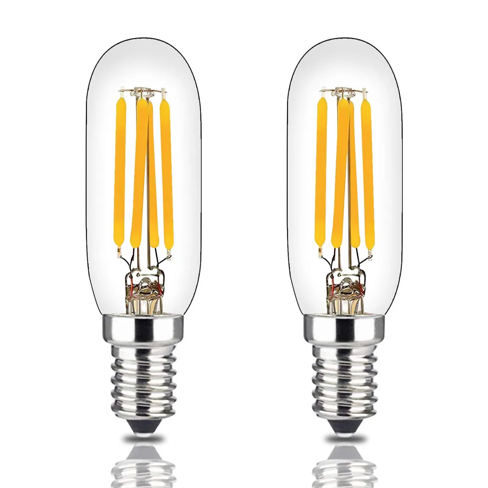 certificated low factory price dimmable chandelier lights  4W E14 T25 led filament light bulbs