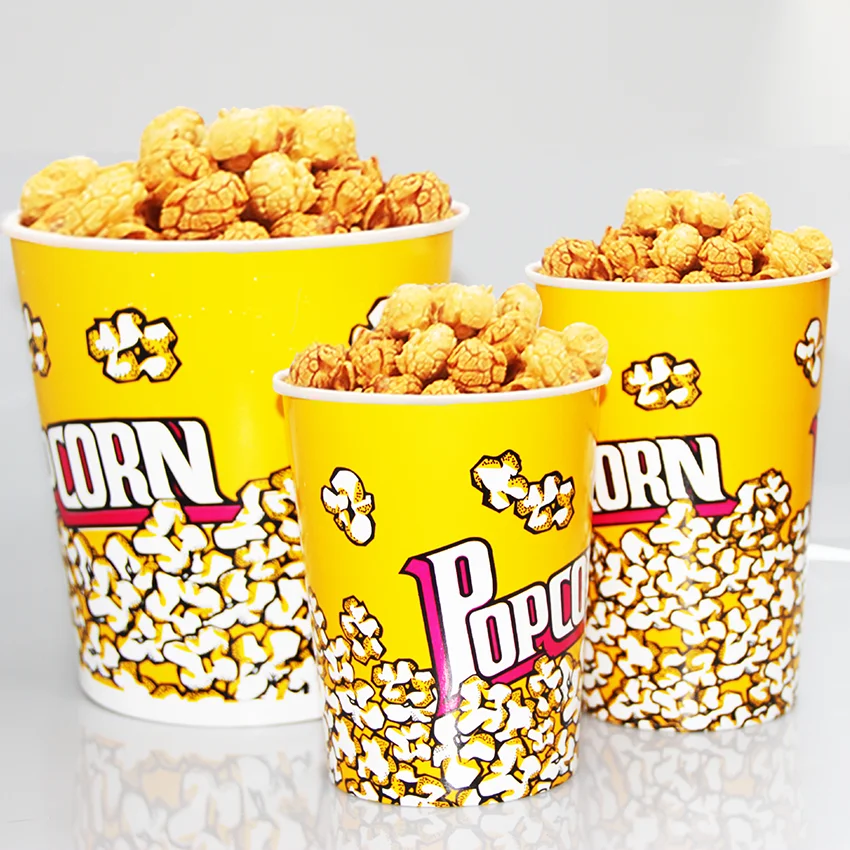 64oz Neutral Print Disposable Paper Popcorn Cup For Fried Chicken Buy