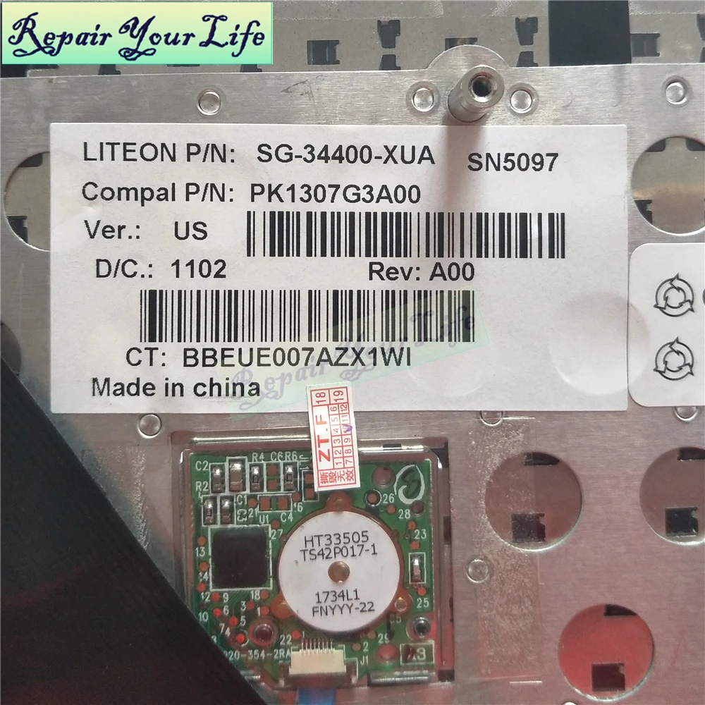 新的笔记本电脑键盘更换为 hp elitebook 8540p 8540w sg-34400-xua