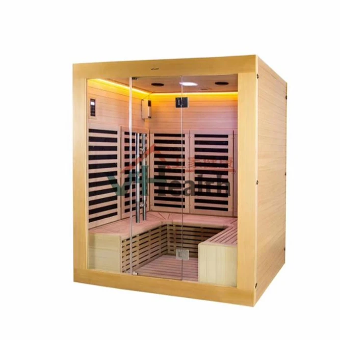 hot sale infrared sauna with led rgb sauna light KN-001B salt bricks sauna room