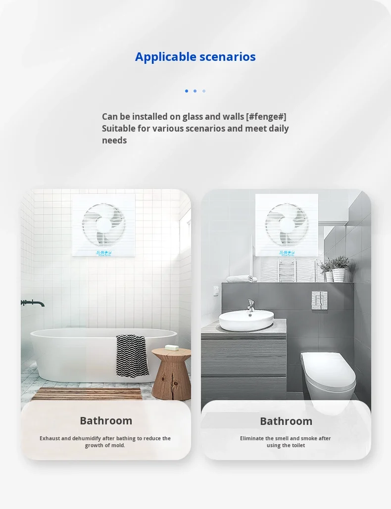 Powerful Energy-saving Exhaust Fan, Electric, Plastic - detail 40