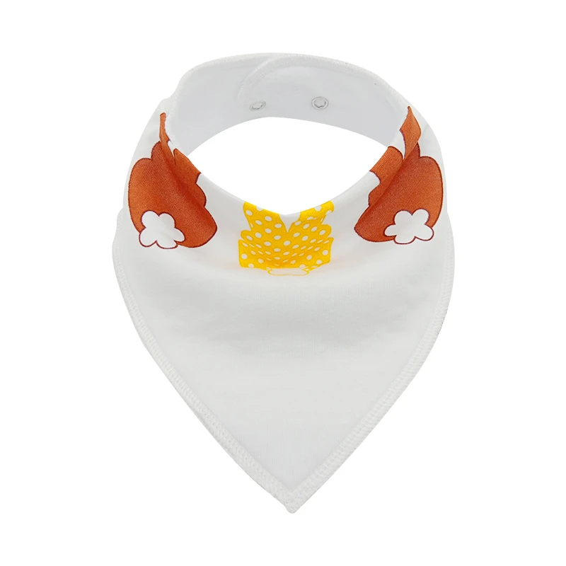 ins高品质8包印花有机棉成人男孩北欧白色白色bany儿童婴儿头巾围兜