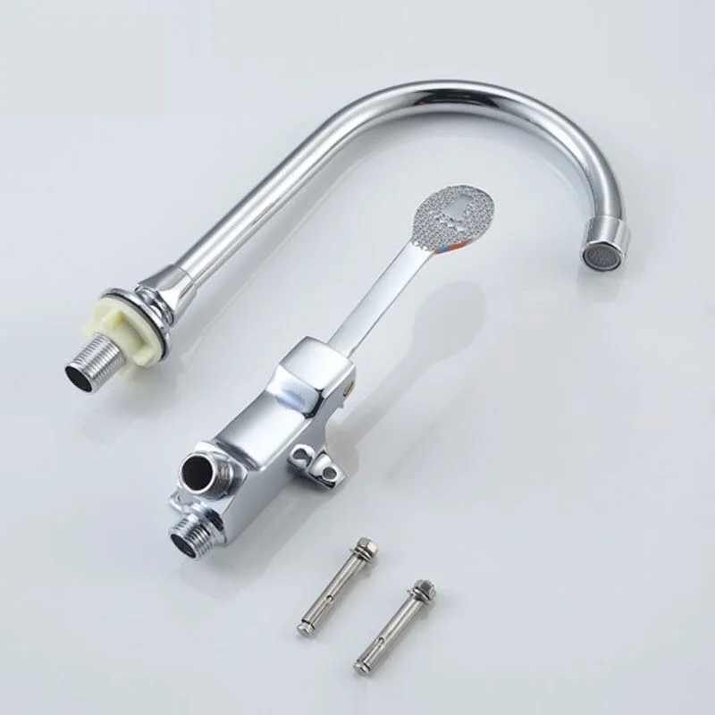 Floor Foot Pedal Control Sprayer Tap Valve Faucet Single Water Hand For Hospital 