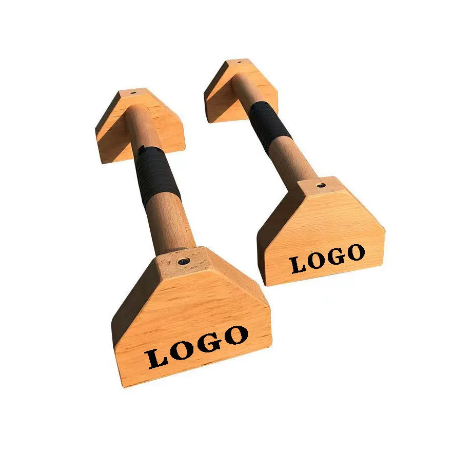 Training Sport Wooden Workout Set Exercise Push Up Bar Dip Slip Floor