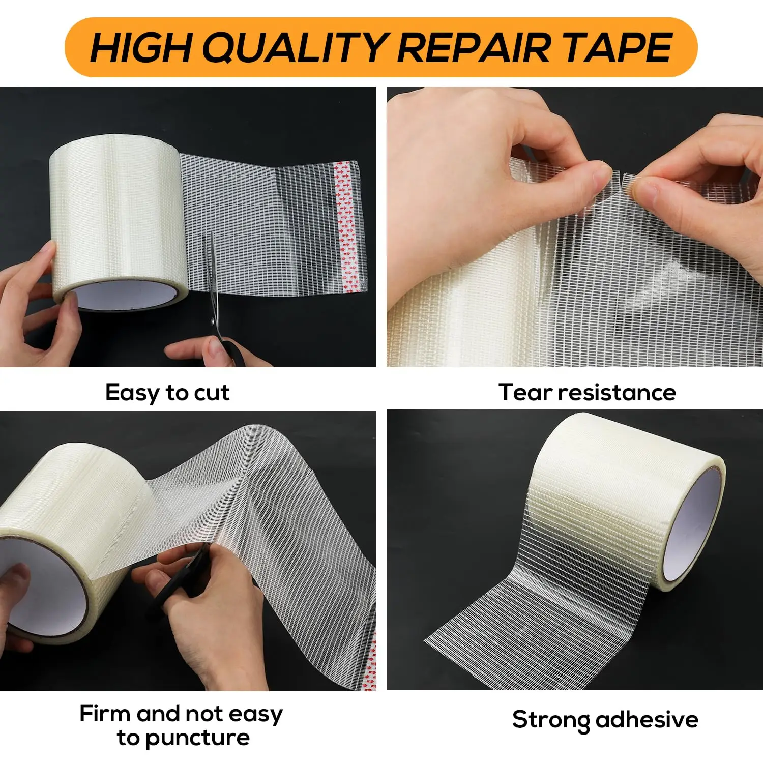 Heavy Duty Fiberglass Waterproof Awning Repair Tape Canvas Repair Tape ...