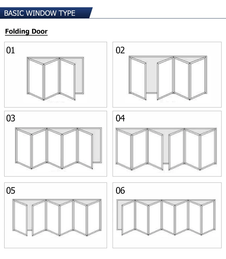 KLUK Aluminium Bifold Doors Laminated Glass Wood Grain For Patio