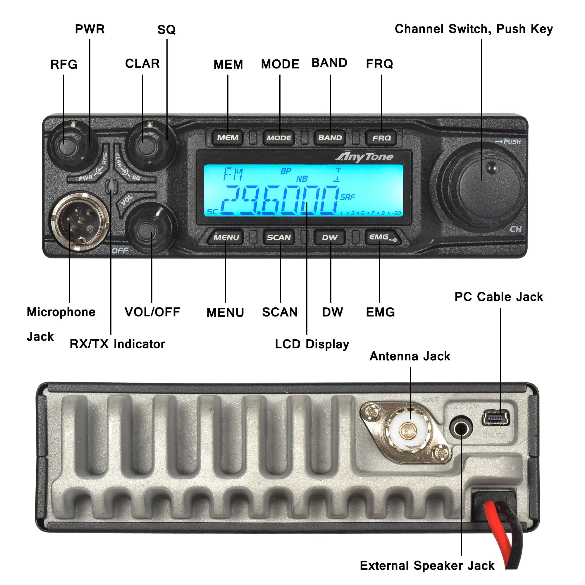 Anytone 6666 At6666 Dmr Smart Cb Radio Ssb Fm Am Walkie Talkie Car