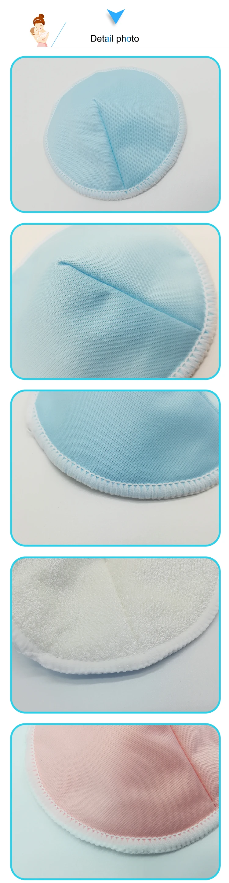 Organic Washable Breast Pad Breastfeeding Nipple Pad For Maternity Reusable Nipple Covers For