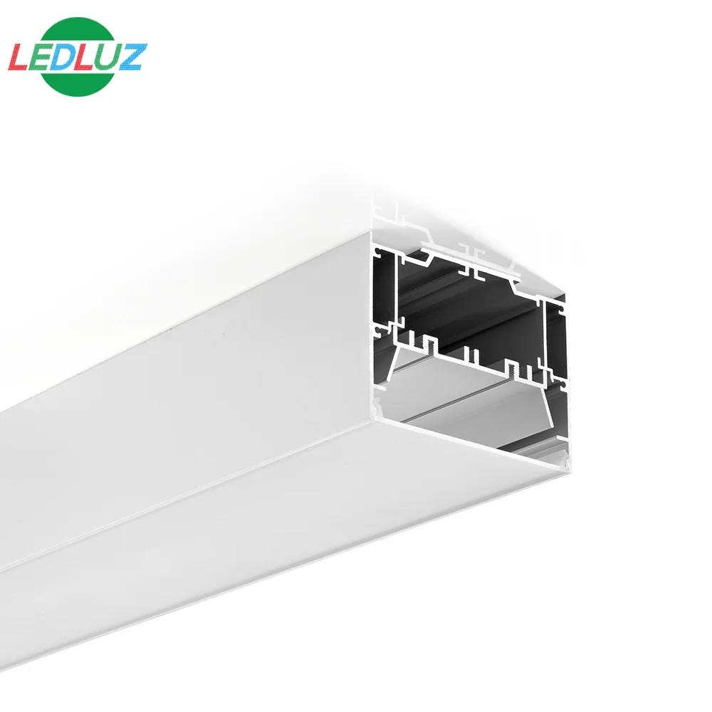 4 inches Pendant Mounted Led Aluminum Profile With Wide Luminous Diffuser