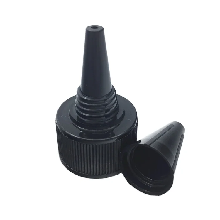 Wholesale Black 20/410 24/410 28/410 Plastic Twist Top Cap Point Mouth
