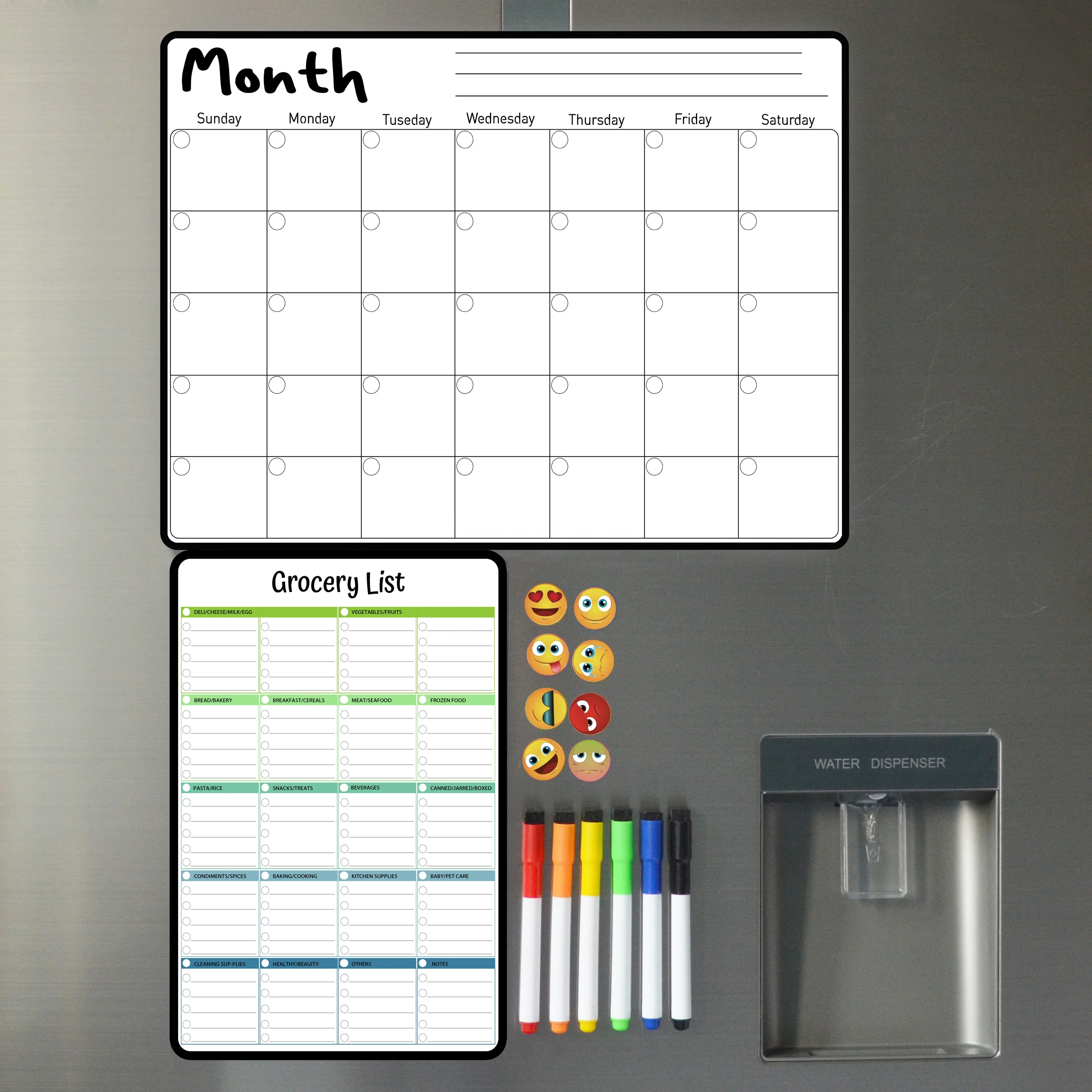 Magnetic Dry Erase Refrigerator Calendar Waterproof Dry Erase Board