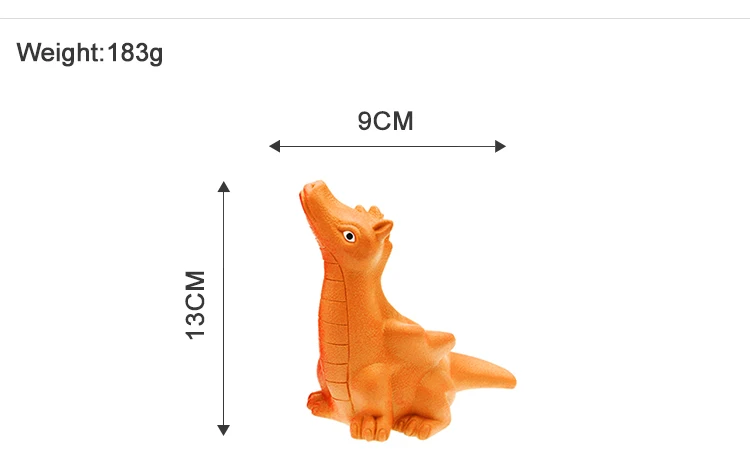 Cute rubber dinosaur toys Dinosaur-like creaking dog Squeaky