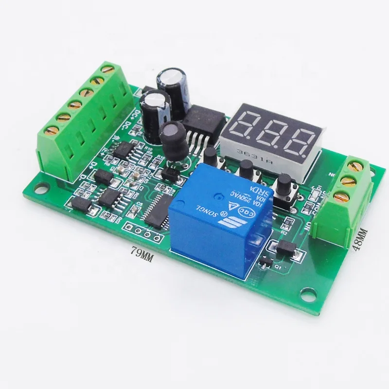 Taidacent Electrical Overvoltage Overcurrent Relay Dc Protective Current Voltage Detection Alarm