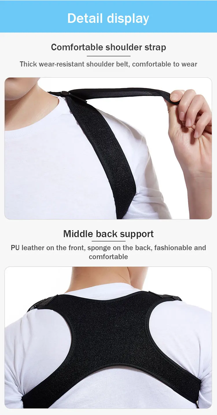 Fix Shoulder Posture Support Belt Adjustable Back Posture Corrector Posture