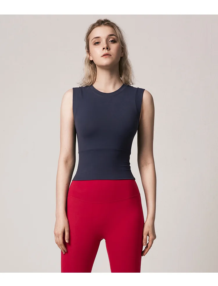 Women's running speed dry workout jacket sleeveless yoga top