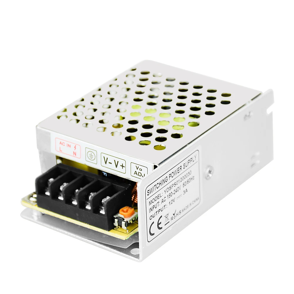 LRS-35-12, блок питания, 12в,3а,36вт. Блок питания led Power Supply 12v 36w 3a. Трансформатор (источник питания) 110-220v/12v 3a 36w с проводами ip67 Rexant. Блок питания ac12v.