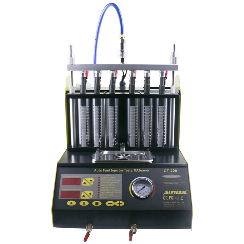 Ct200 6/4 Cylinder Ultrasonic Fuel Injector Cleaner Tester Gasoline For