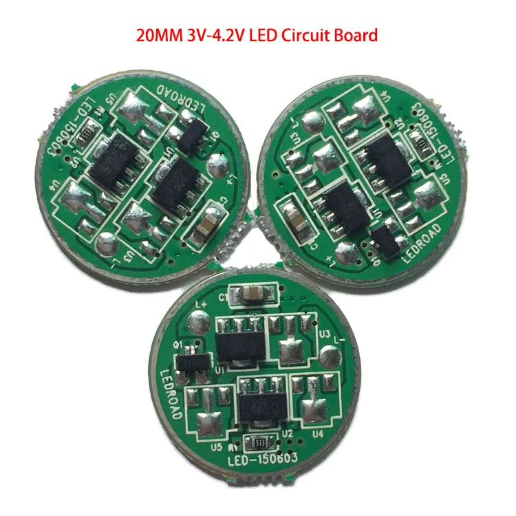 Led Driver Board 20mm 3v4.2v 1 Mode Led Flashlight Driver Board 1w 2w