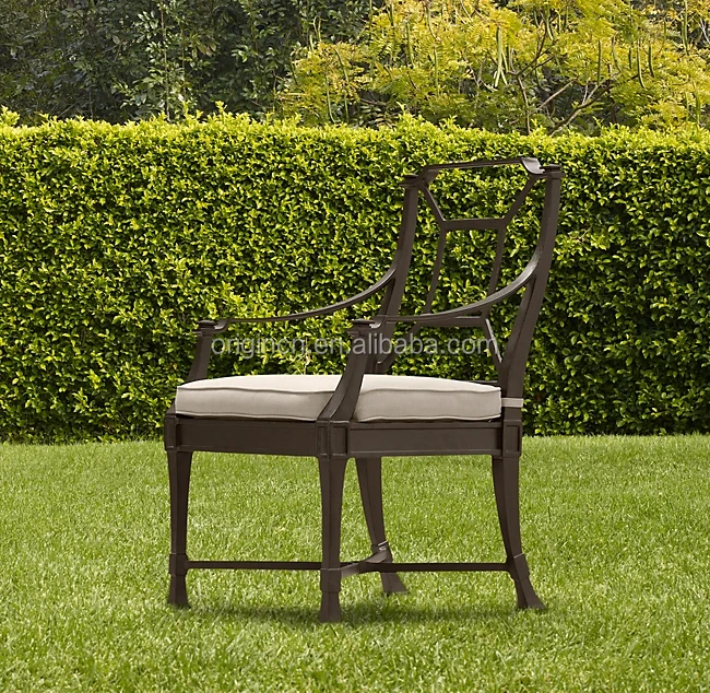 Rustproof Cast Aluminum Outdoor Furniture 8 Seater Backrest And Armrest