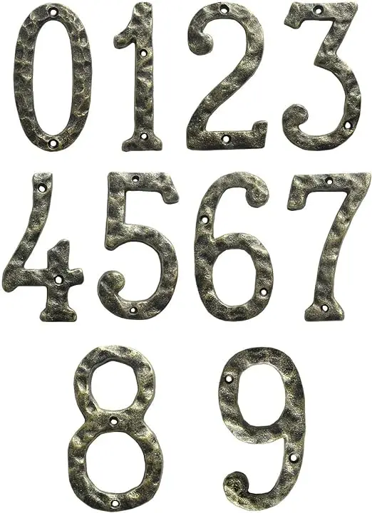 3inch Solid Brass Mailbox Numbers House Numbers For Outside House