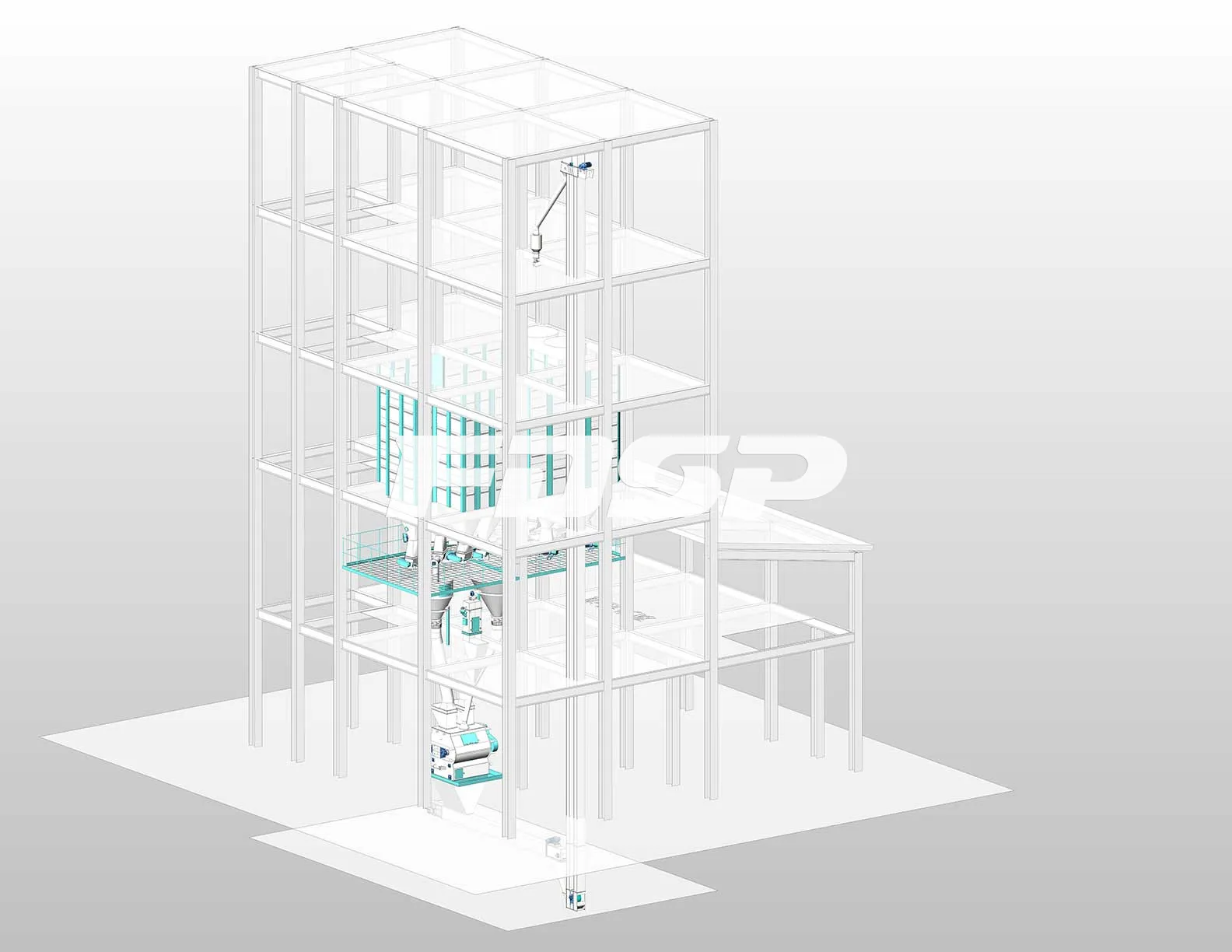 SZLH420 Series 8-15 t/h ruminants feed pellet production line