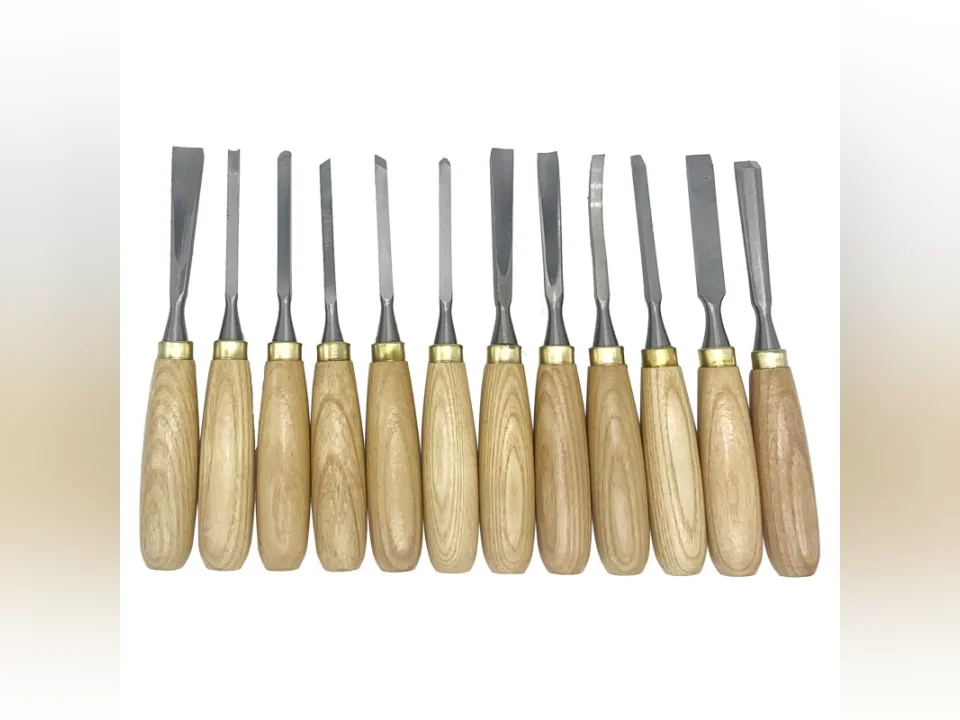Woodiy Brand Wood Carving Tools Set Of 12 Full Size Wood Chisel Tool