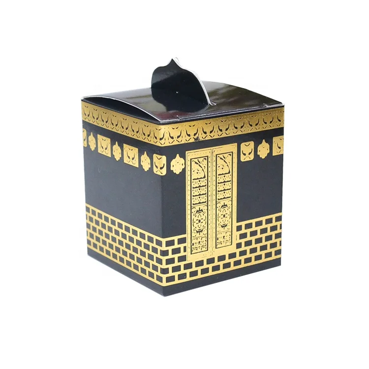 Gold Black Muslim Kaaba Gift Box for Hajj Pilgrimage | Elegant