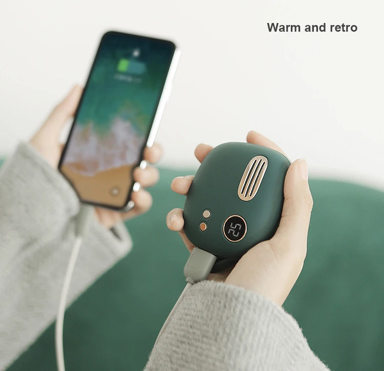 Electric Hand Warmer 52 Degree Dualuse Small Mini Twoinone Retro